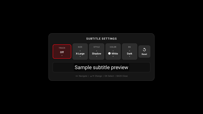 Subtitle customization